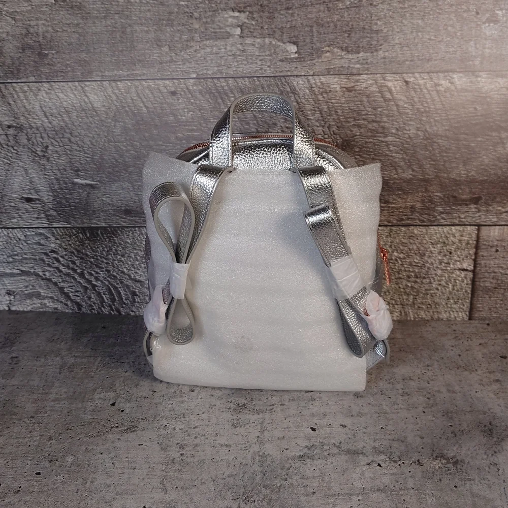 Ted Baker Silver Leather Backpack - Picture 9 of 10